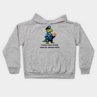 Donut Loving Dino Cop Kids Hoodie